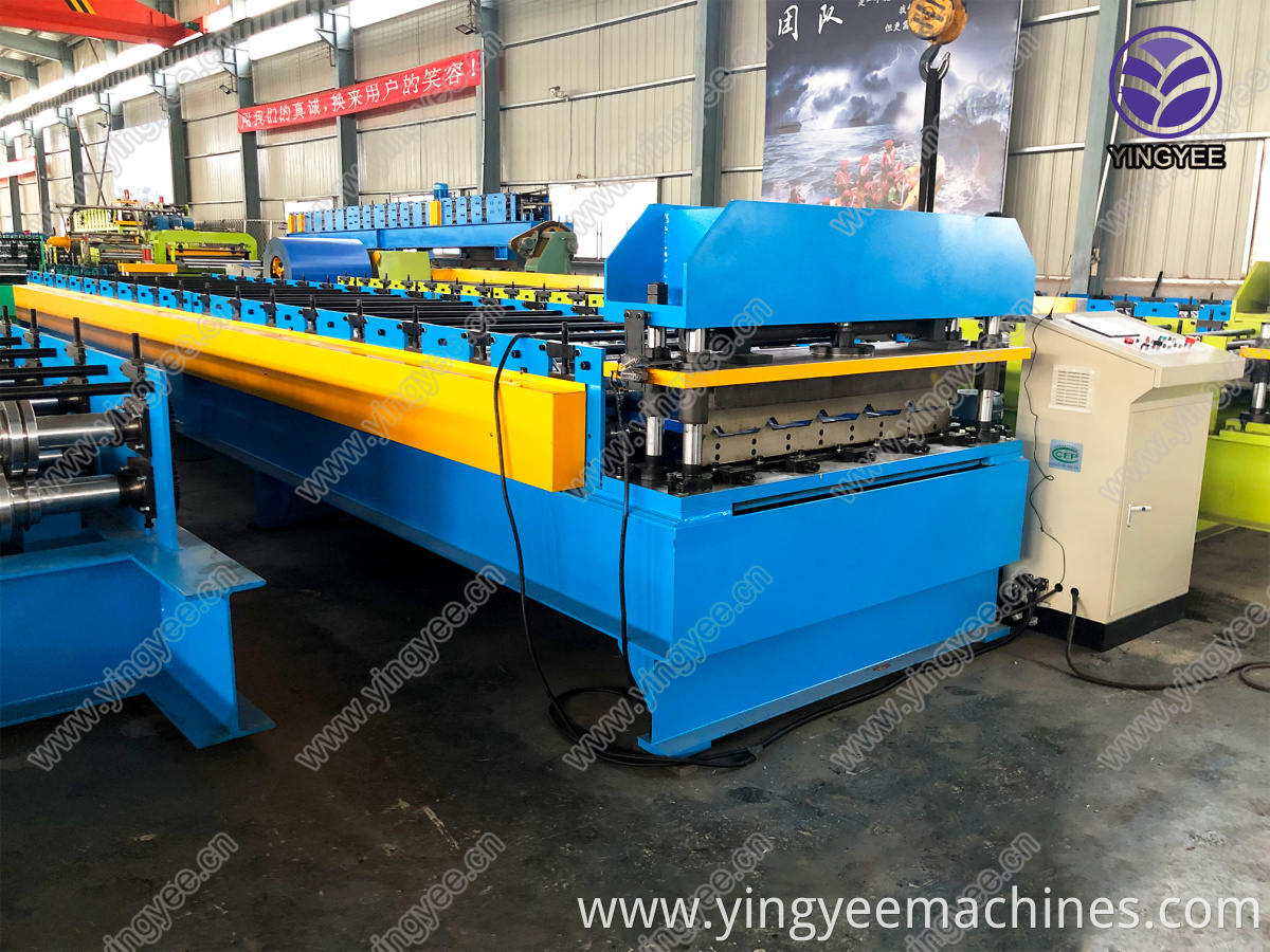 Easy And Simple To Handle Trapzoided Galvanized Metal Glazing Roofing Tile Roll Forming Making Machine